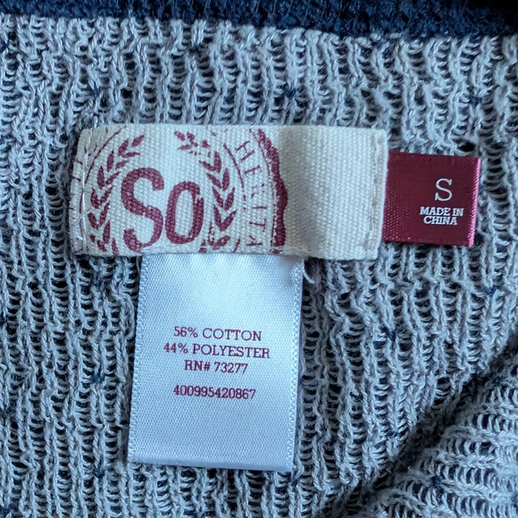 SO Cotton Blend Fair Isle Print Holiday Winter Navy Blue Sweater Tights Leggings - Picture 4 of 4